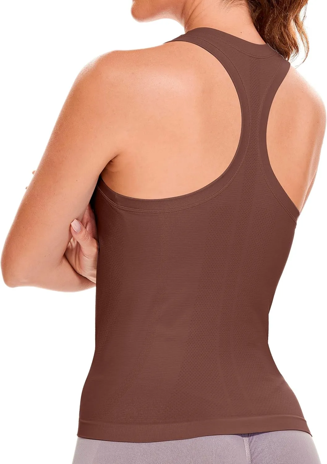 MathCat Workout Tank Tops for Women Sleeveless Gym Tops Seamless Racerback Athletic Yoga Shirts