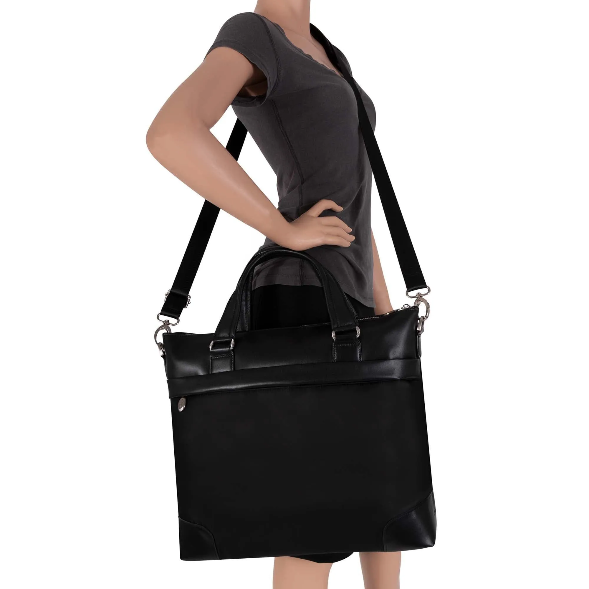 McKlein USA Eastward 17" Nylon Slim Laptop Briefcase