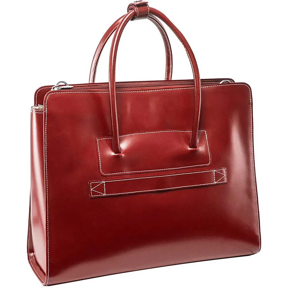 McKlein USA Lake Forest 15.4" Leather Ladies' Laptop Briefcase w/ Removable Sleeve