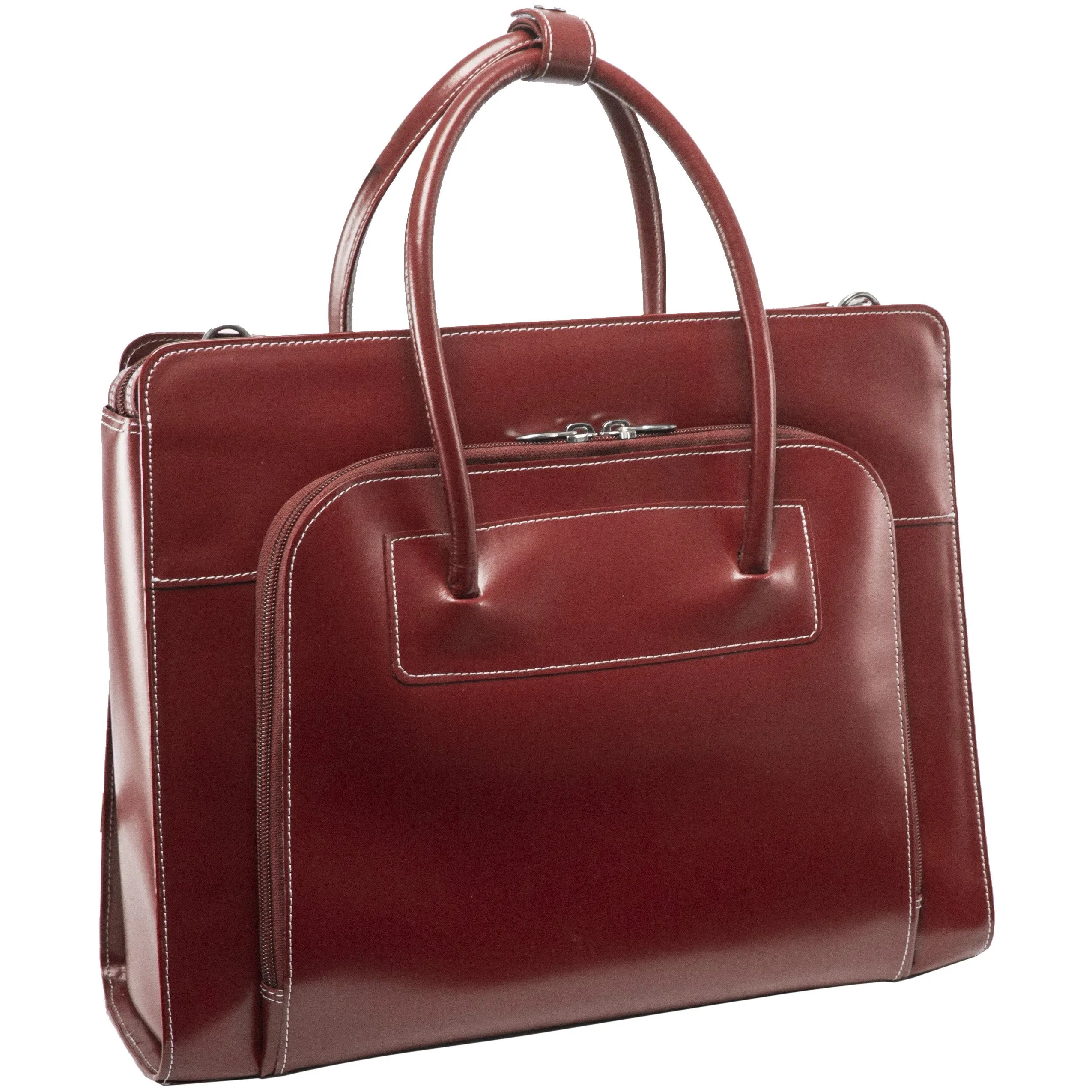McKlein USA Lake Forest 15.4" Leather Ladies' Laptop Briefcase w/ Removable Sleeve