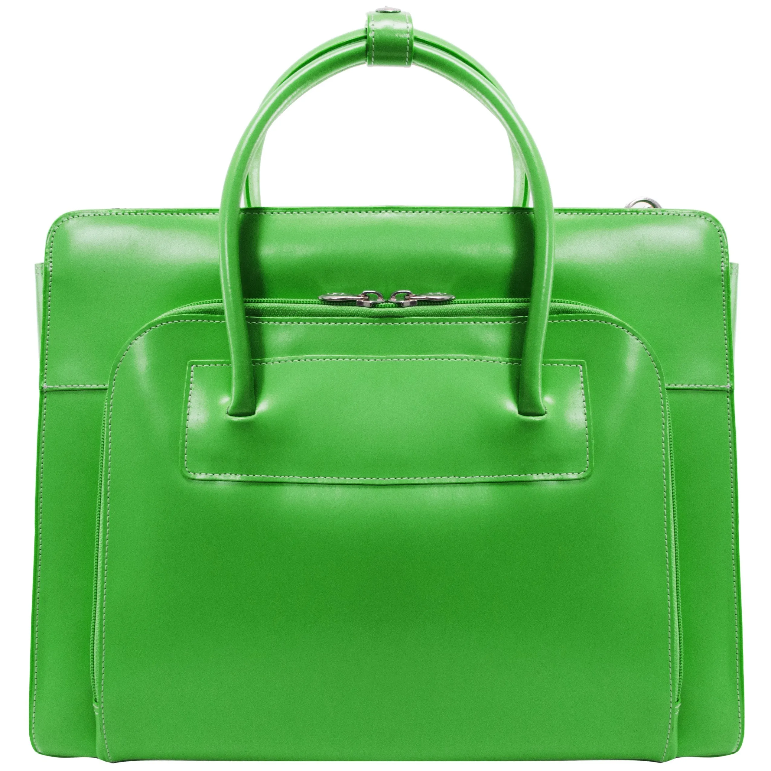 McKlein USA Lake Forest 15.4" Leather Ladies' Laptop Briefcase w/ Removable Sleeve