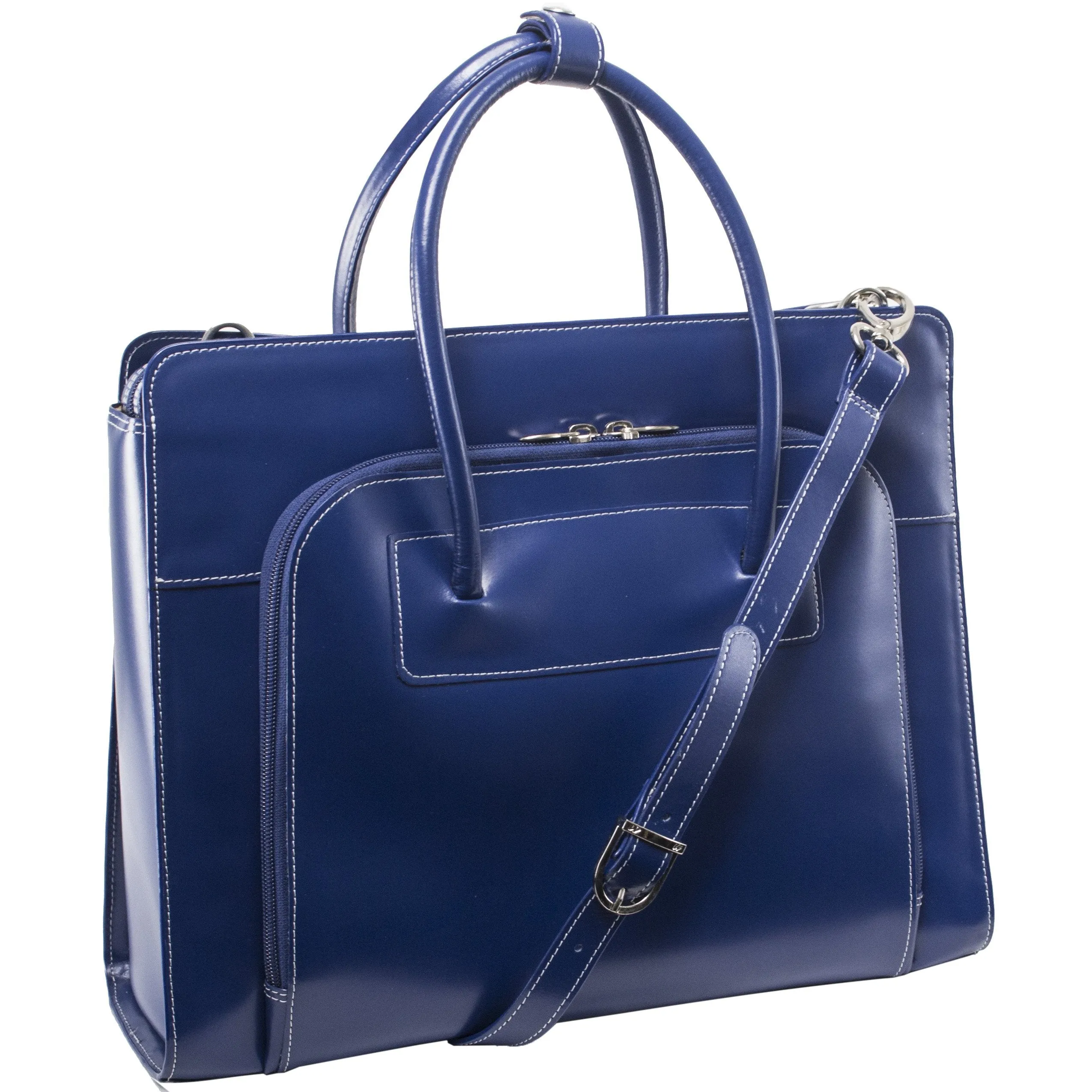 McKlein USA Lake Forest 15.4" Leather Ladies' Laptop Briefcase w/ Removable Sleeve