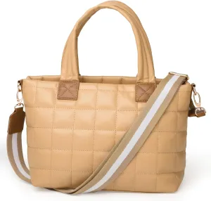 MEEJUNE Puffer Tote Bag for Women Large Quilted Shoulder Bag Crossbody Purse with Adjustable Strap