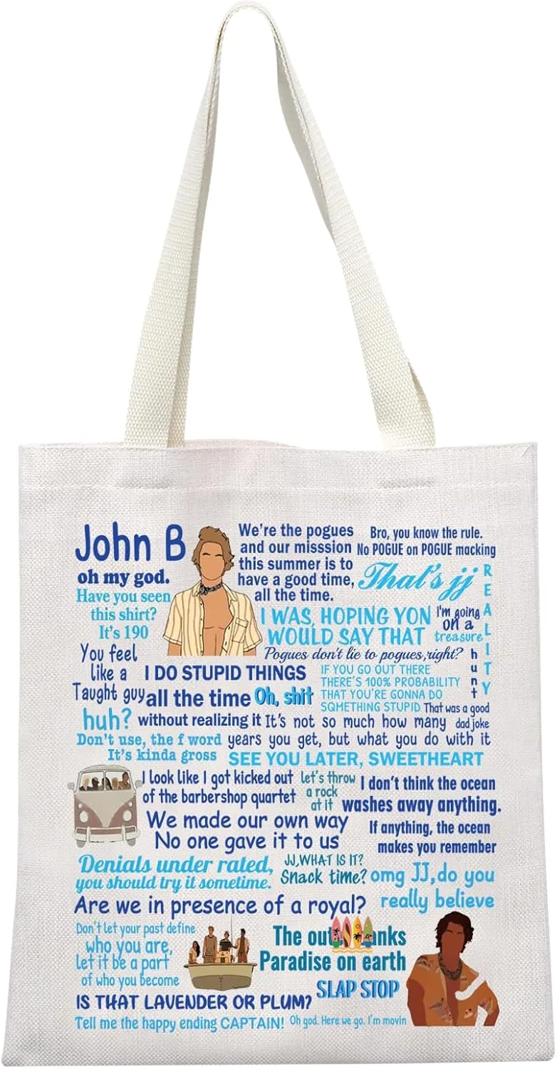 MEIKIUP TV Show Inspired Gift John B Shoulder Bag Tote Bag TV Show Fans Gift North Carolina Adventure