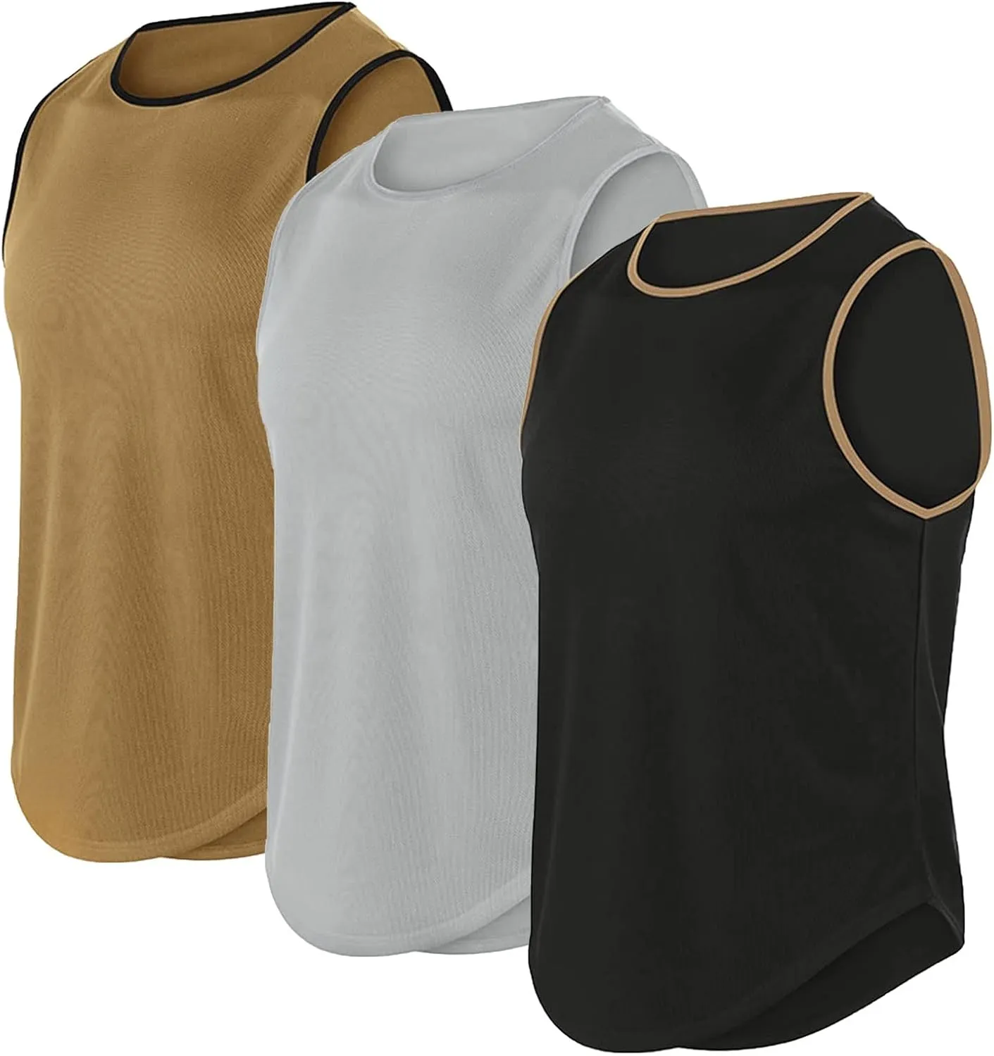 Men's Althletic Quick Dry Gym Muscle Lightweight Breathable Tank Top Workout Sleeveless Tee Bodybuilding Fitness
