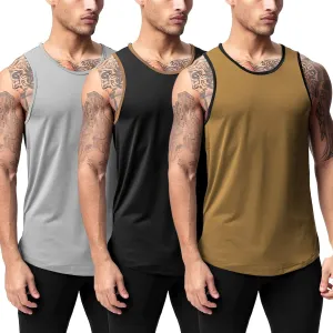 Men's Althletic Quick Dry Gym Muscle Lightweight Breathable Tank Top Workout Sleeveless Tee Bodybuilding Fitness