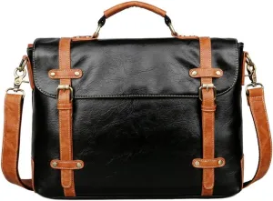 Men's Briefcase Business Briefcase for Men Shoulder Handbags Vintage Shoulder Strap for Work Office Travel