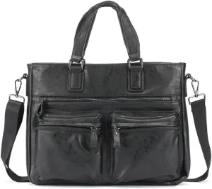 Men's Briefcase Men Business Casual Briefcase Shoulder Bag for Work Office Travel