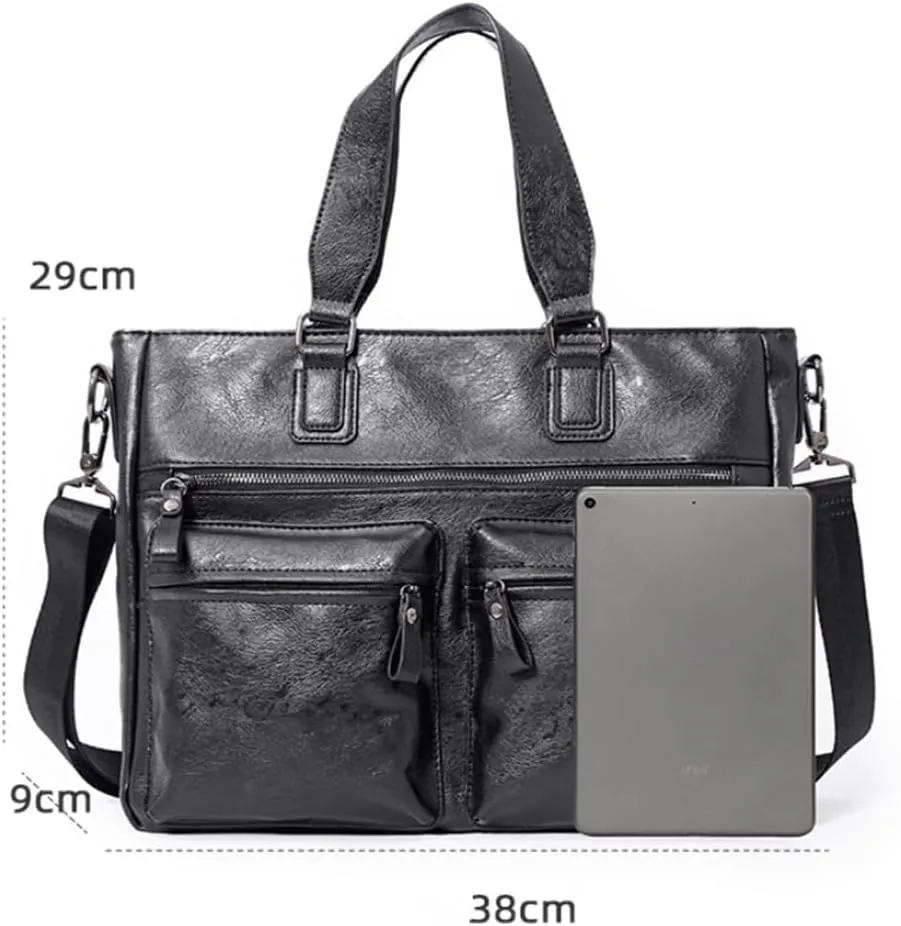 Men's Briefcase Men Business Casual Briefcase Shoulder Bag for Work Office Travel