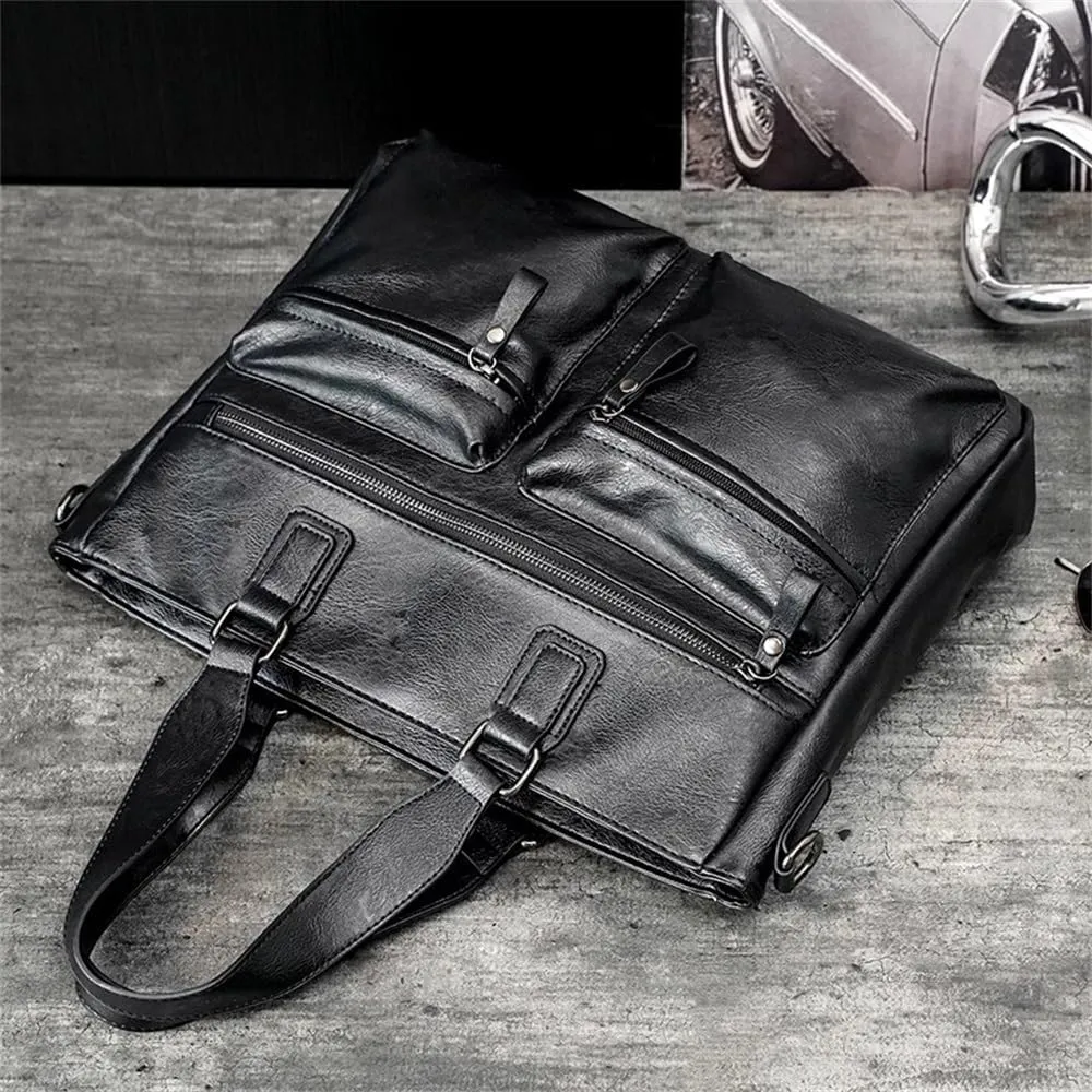 Men's Briefcase Men Business Casual Briefcase Shoulder Bag for Work Office Travel