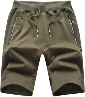 Mens Shorts Casual Men's Solid Lightweight Athletic Sport Running Shorts with Drawtring Workout Gym Shorts Training