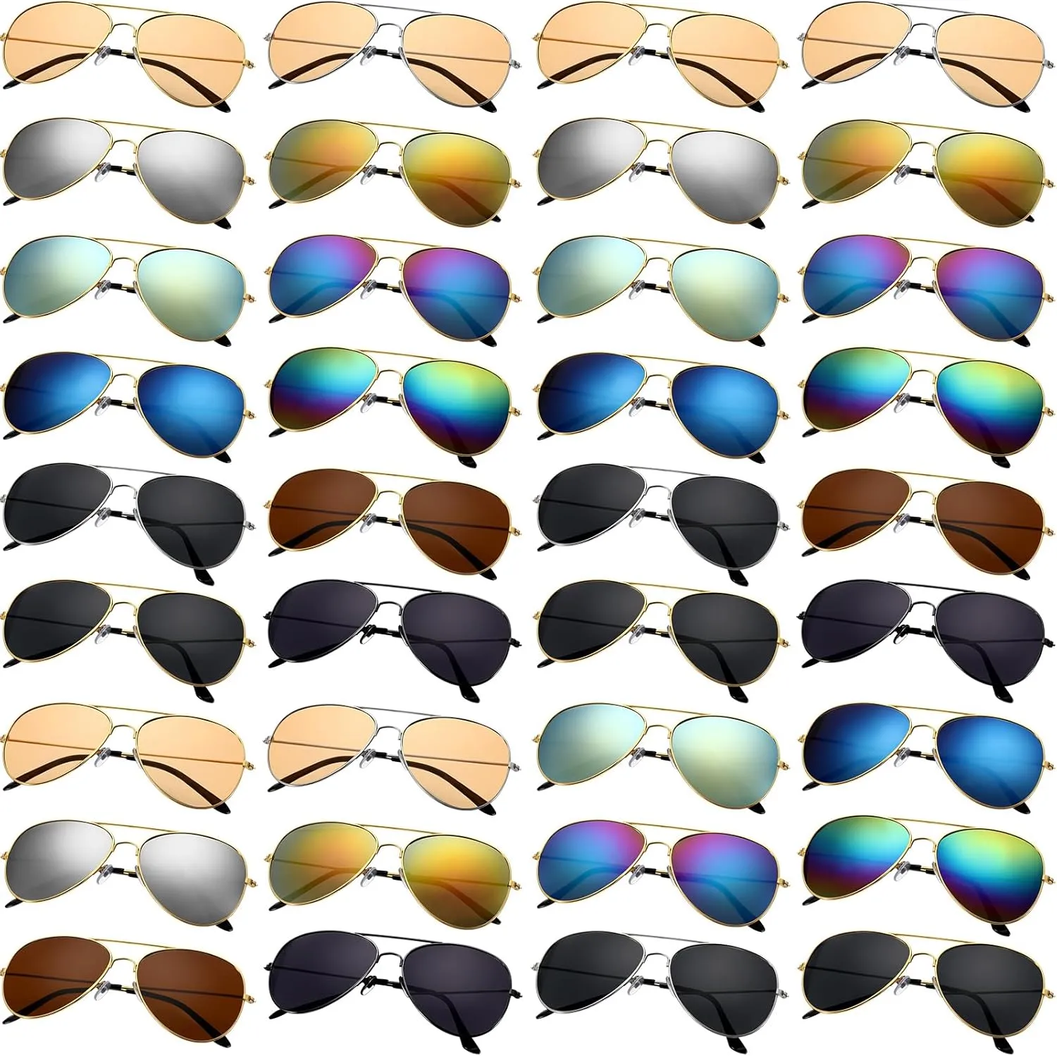 Mepase 36 Pairs Classic Sunglasses for Men Women Driving Sun Glasses Lightweight for UV Protection Fishing Shopping Travel