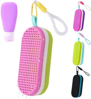 MERIABNY Swim Goggles Case for Swimmer Swimming Goggles Holder with Travel Bottle