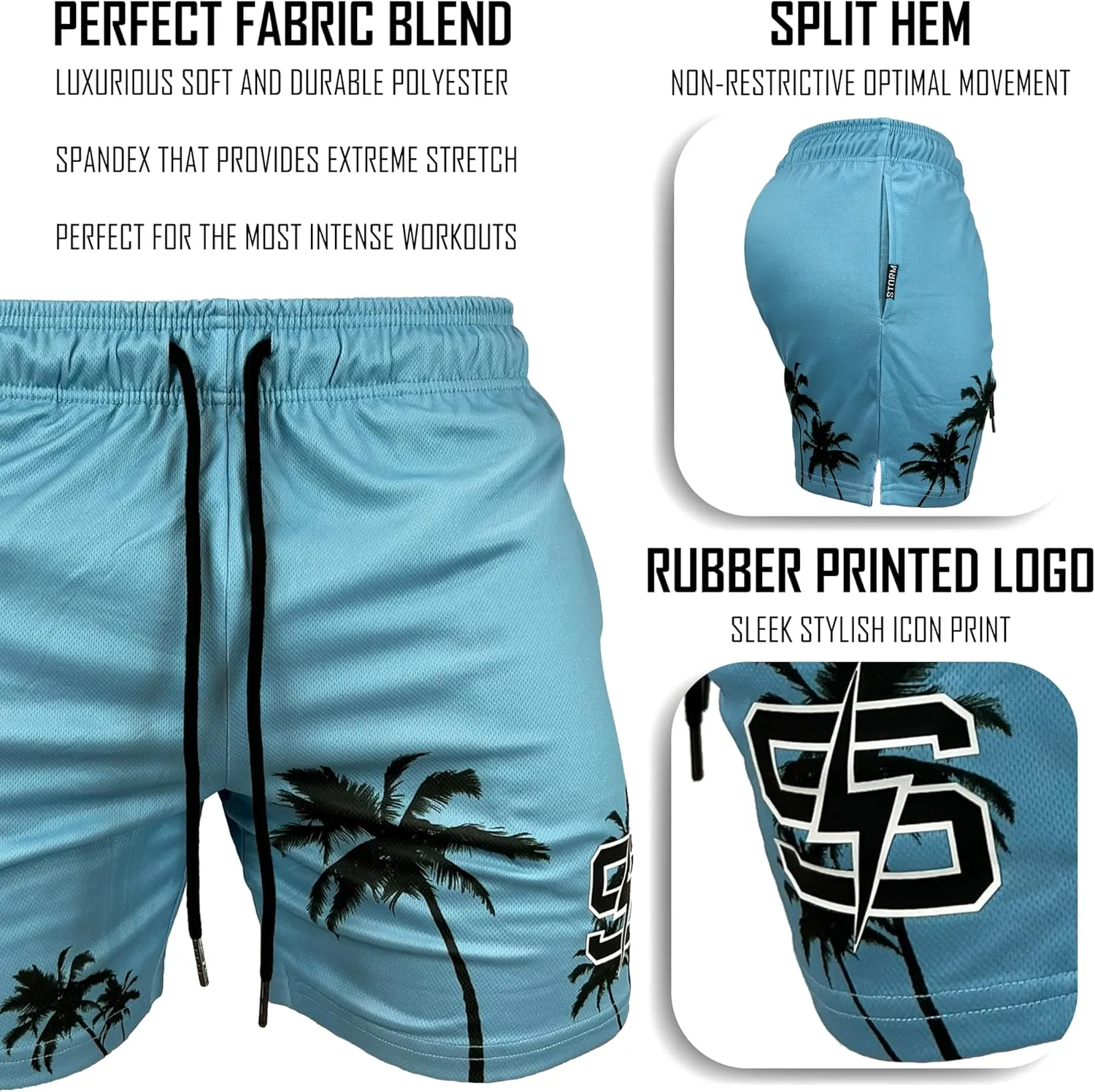 Mesh Shorts - Premium Double Layer Mesh - Designed for Professional Athletes - Silky Soft & Stretchy Fabric