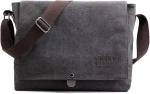 Messenger Bag for Men Canvas Crossbody Bag Shoulder Bag Men Rugged Satchel Shoulder Bag Suitable for Leisure, Work