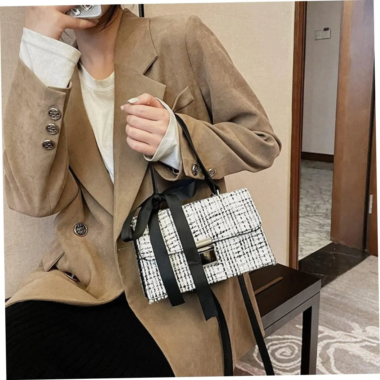 Messenger Bag Wallet for Women Cross Body Bag for Women Black Crossbody Purse Tote for Women Card Wallet