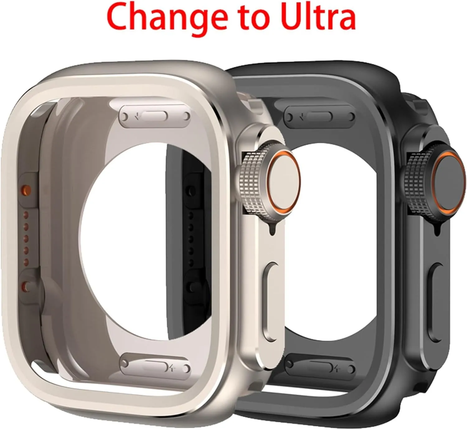 Metal Plastic Case for Apple Watch 10 46mm Change To Ultra 2 Cover Aluminum Alloy Bumper Protective Frame for IWatch S10 46mm