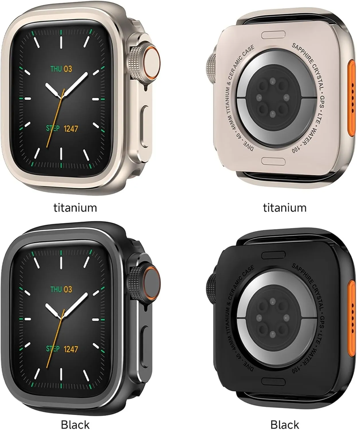 Metal Plastic Case for Apple Watch 10 46mm Change To Ultra 2 Cover Aluminum Alloy Bumper Protective Frame for IWatch S10 46mm