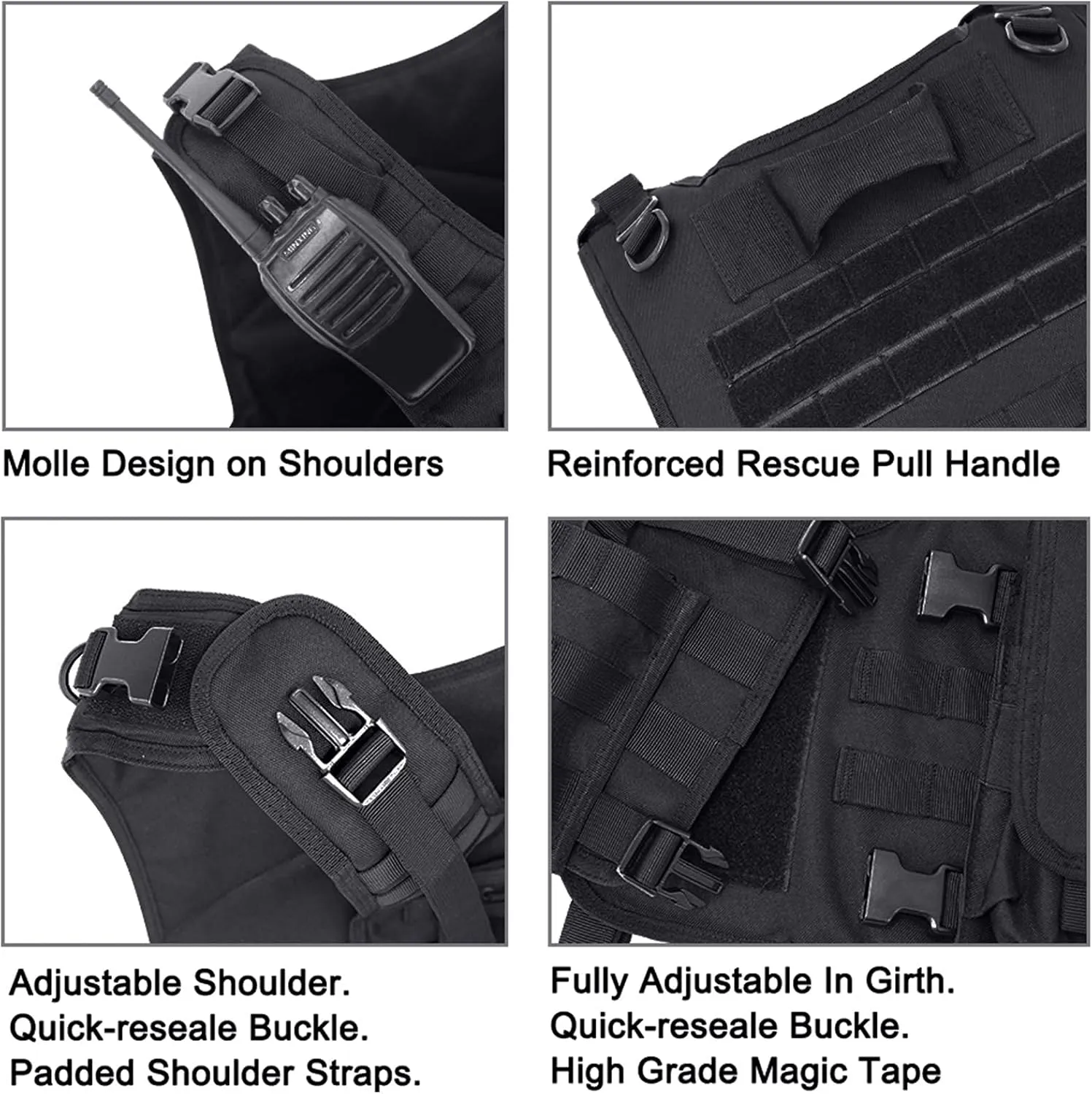 MGFLASHFORCE Tactical Airsoft Vest Adjustable Modular Paintball Vest