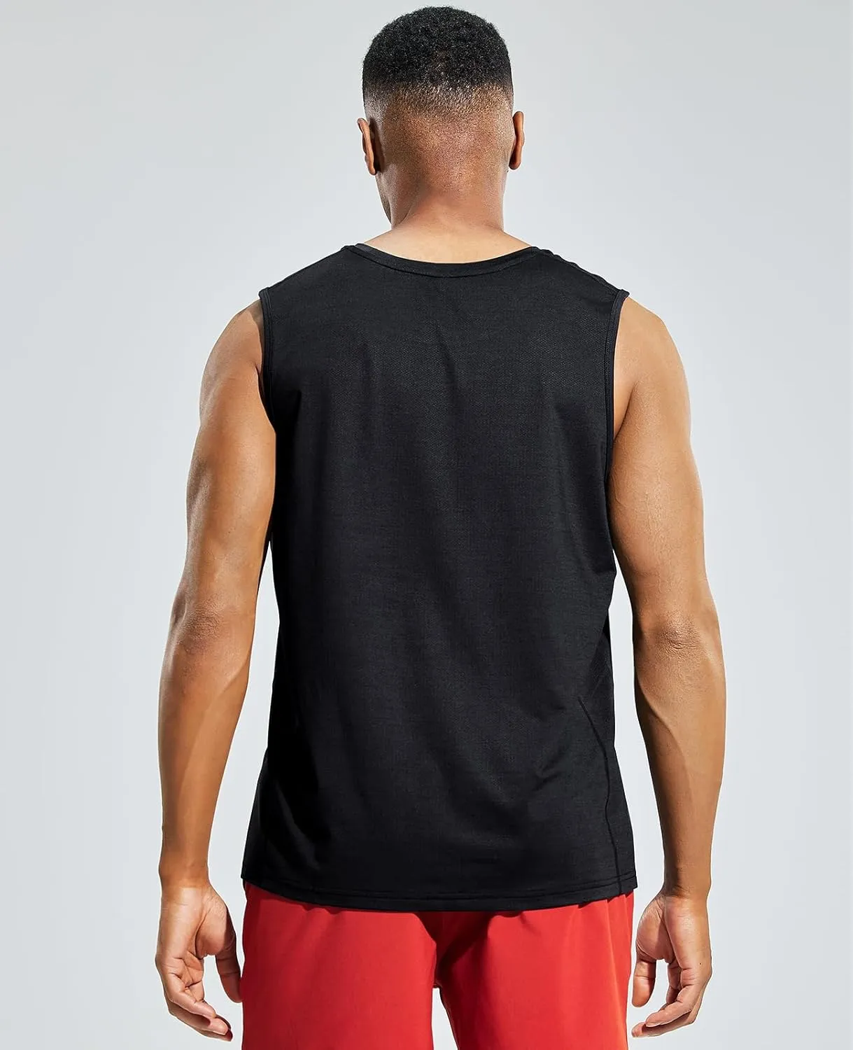 MIER Men’s Sleeveless Tank Top Dry Fit Workout Muscle Tee Shirt for Running Athletic Gym Sports Training, Moisture Wicking