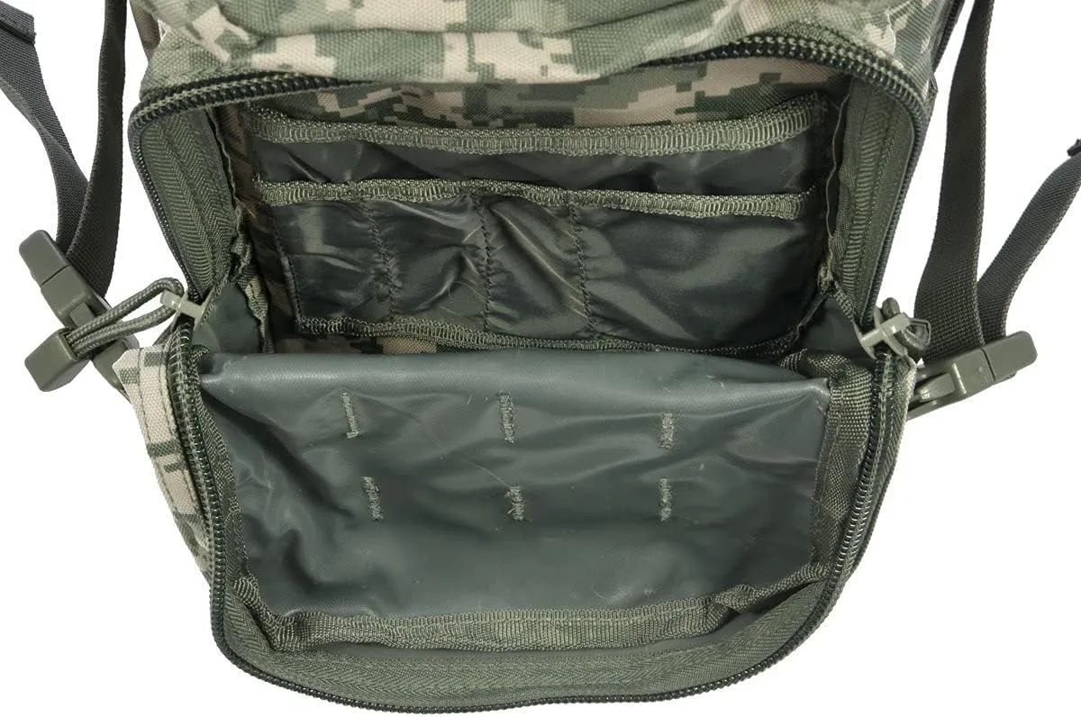 Mil-Tec Unisex Assault Pack - Rugged Durable Lightweight Ergonomic Versatile Tactical Outdoor Camping Hiking Backpack with Adjustable Padded Shoulder Straps & MOLLE Loops, ACU Camo, 20L