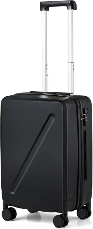 MILADA Luggage Carry On Luggage 22x14x9 Airline Approved 20 Inch Carry On Suitcase Hard Shell Suitcases with Wheels Carry on Bag Travel Luggage with TSA Lock,Black