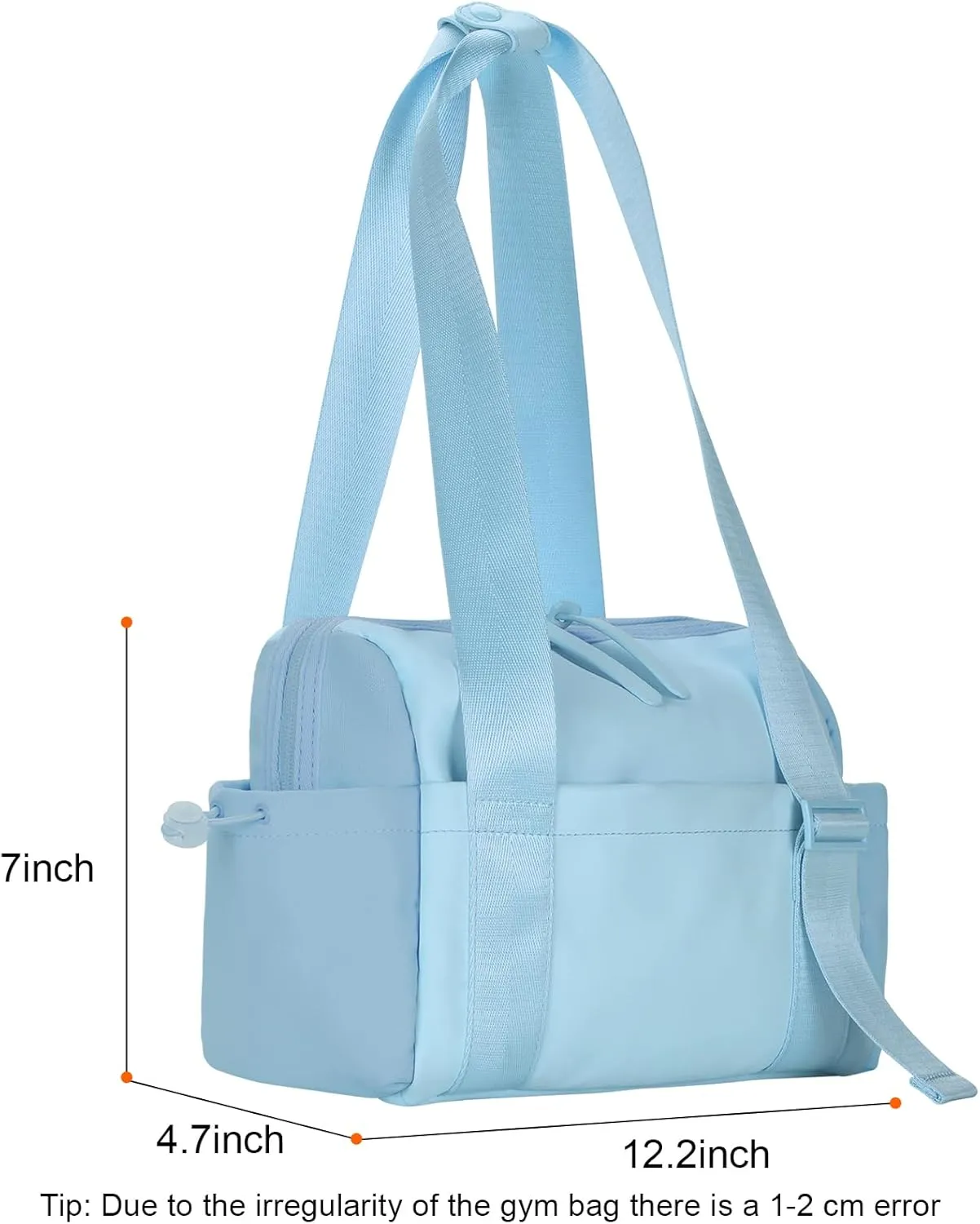 Mini Gym Bag for Women, Small Gym Bag Gym Tote Bag Waterproof Travel Duffel Bag with Wet Compartment, Cute Sports Bag Suitable for Traveling on Weekends (Blue)