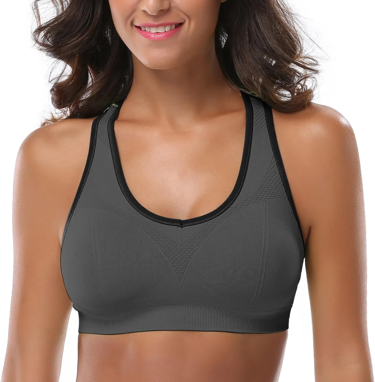 MIRITY Women Racerback Sports Bras - High Impact Workout Gym Activewear Bra