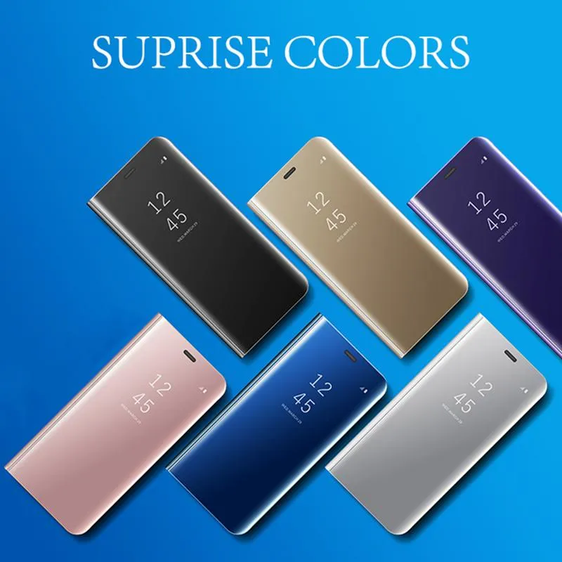 Mirror Flip Case Slim Clear View Smart Cover For Samsung