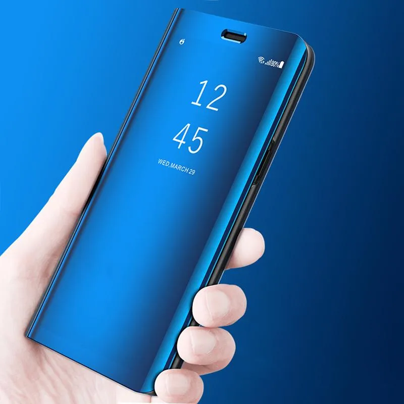 Mirror Flip Case Slim Clear View Smart Cover For Samsung