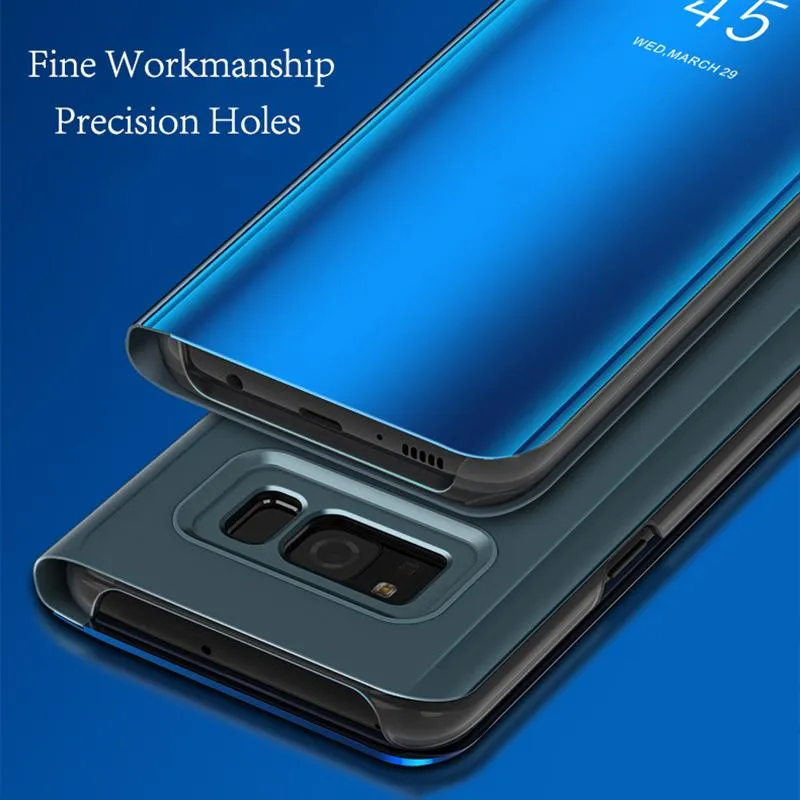 Mirror Flip Case Slim Clear View Smart Cover For Samsung