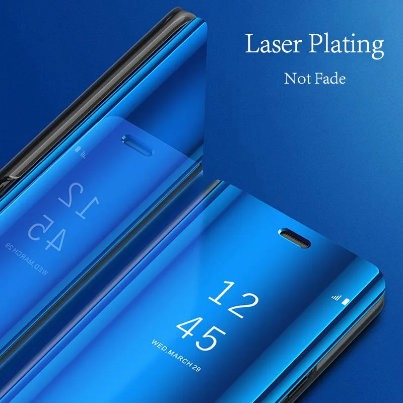 Mirror Flip Case Slim Clear View Smart Cover For Samsung