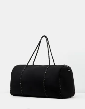 Miz Casa & Co Piper Neoprene Overnight Bag Black