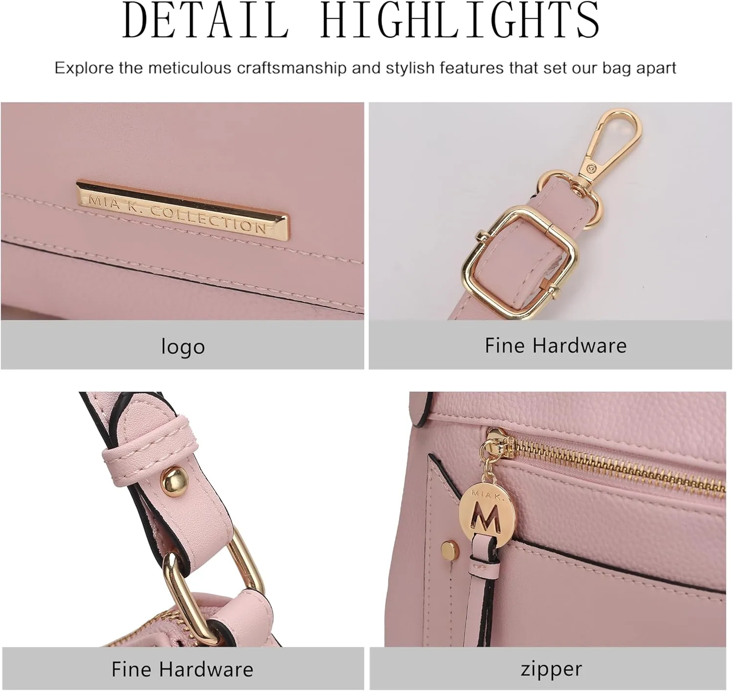 MKF Collection Shoulder Bag for Women & Wristlet Pouch, Vegan Leather Handbag Set Top-Handle Tote Handbag Purse by Mia k