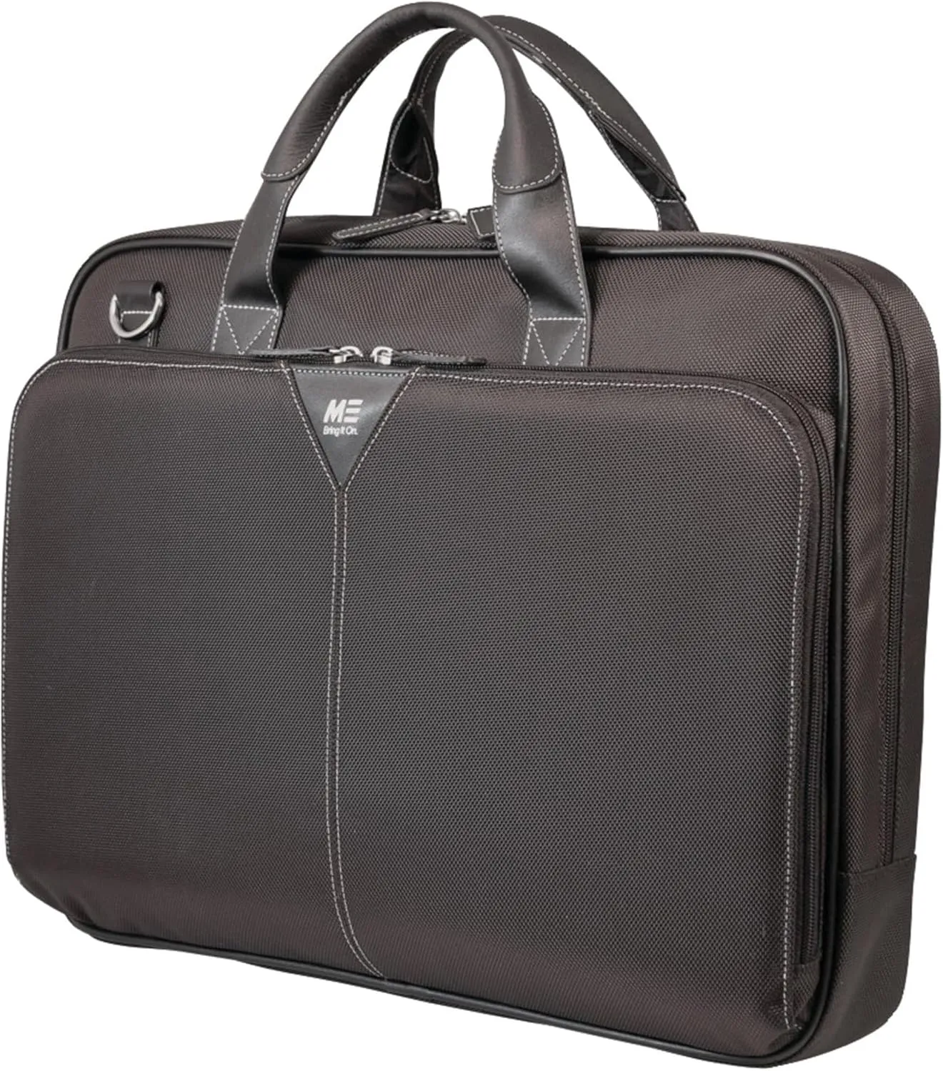 Mobile Edge Select 16 inch Nylon Laptop Briefcase Bag for Men and Women, Business, Work, Travel, Compatible with MacBook 17 inch, Black, MEBCNS1