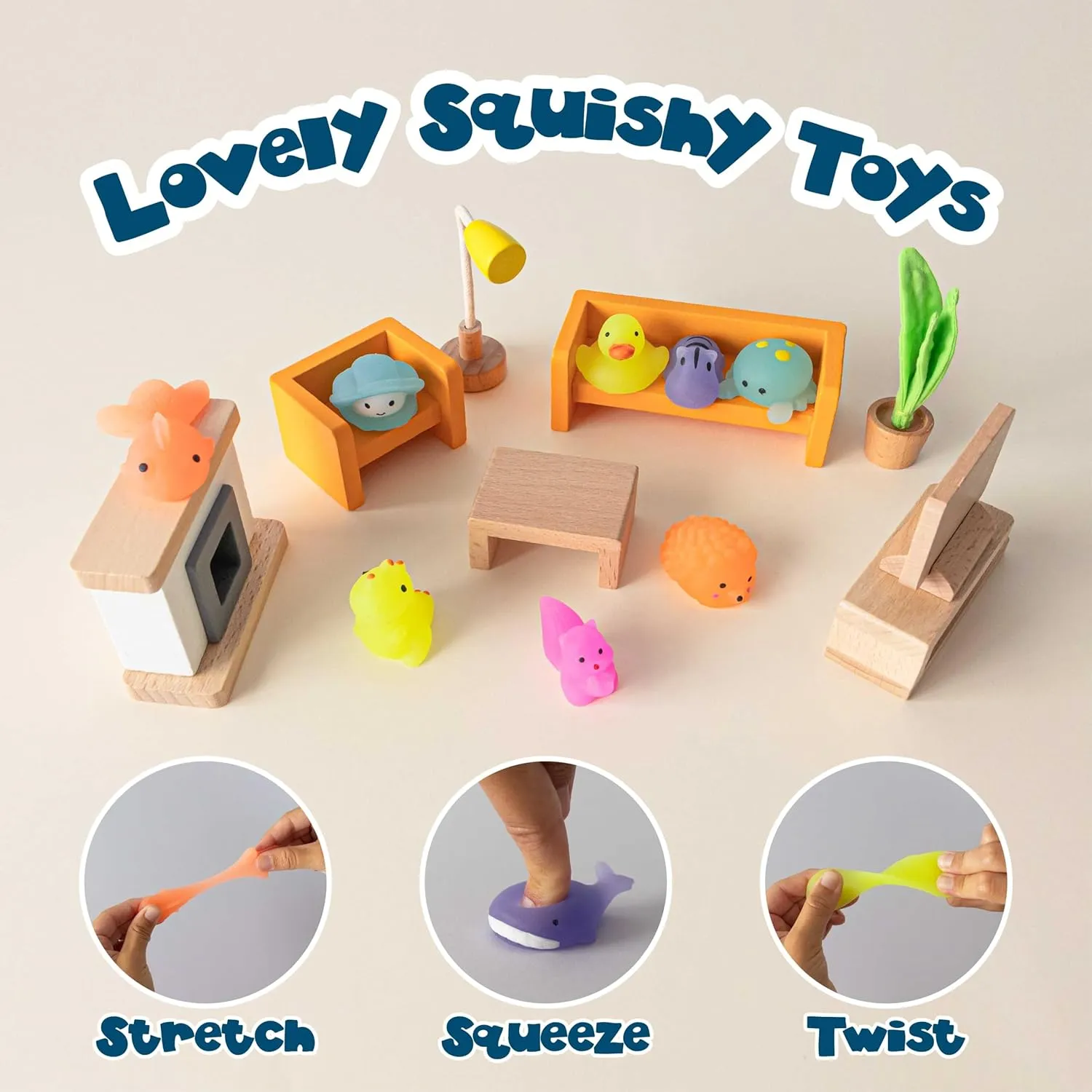 Mochi Squishy Toys Bulk for Kids Party Favors Pack 40 - BONNYCO | Goodie Bags Stuffers for Kids with Glow in the Dark | Return Gifts Birthday Party, Squishy Fidget Toys Pinata Stuffers Birthday Kawaii
