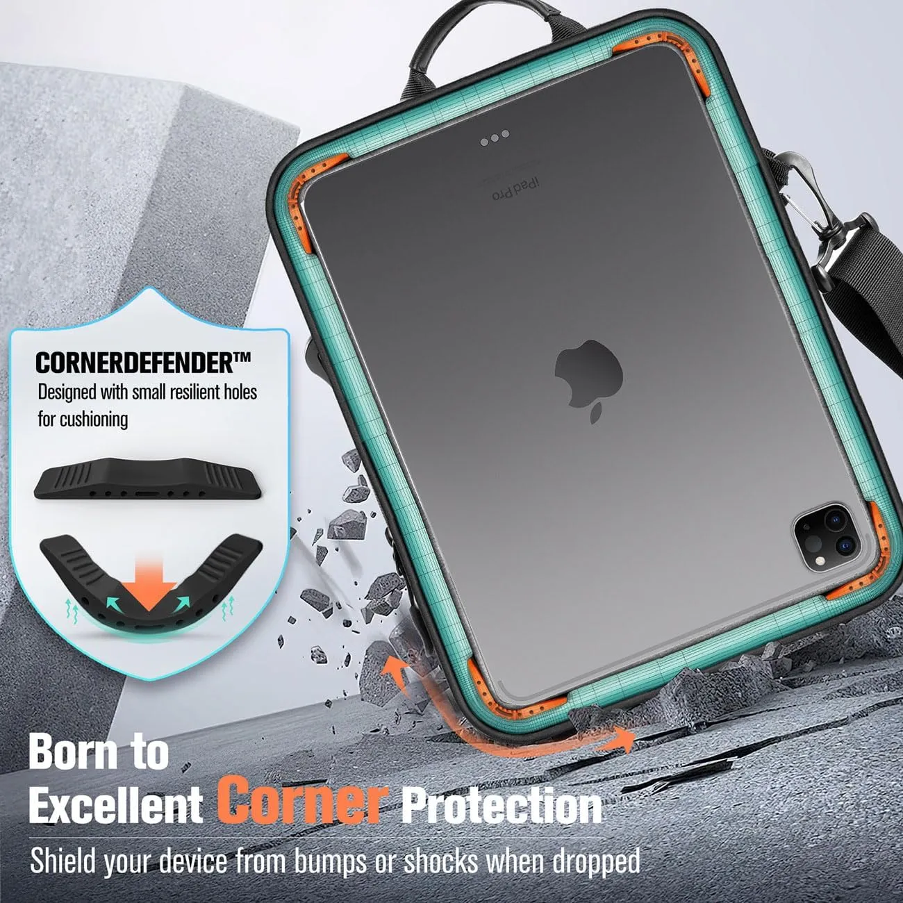 MoKo iPad Sleeve Tablet Bag,12.9 Inch iPad Carrying Case,360° Protective iPad Travel Case with Shoulder Strap,13 Inch New iPad Pro M4 & Air M2 2024,iPad Pro 12.9 M2&M1,Galaxy Tab S9 /S8  12.4,Black
