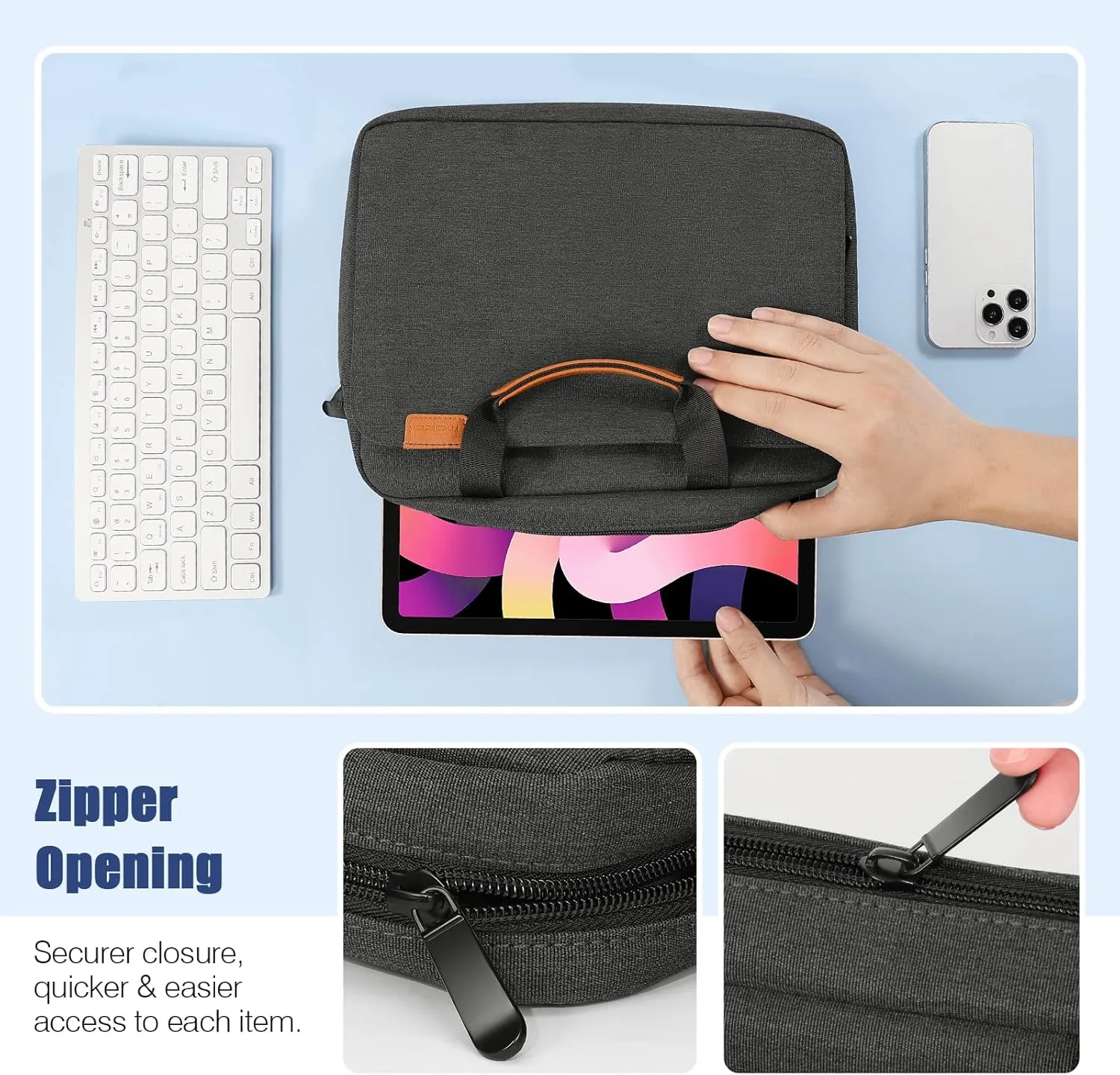 MoKo Tablet Sleeve Case, Protective Handle Shoulder Bag