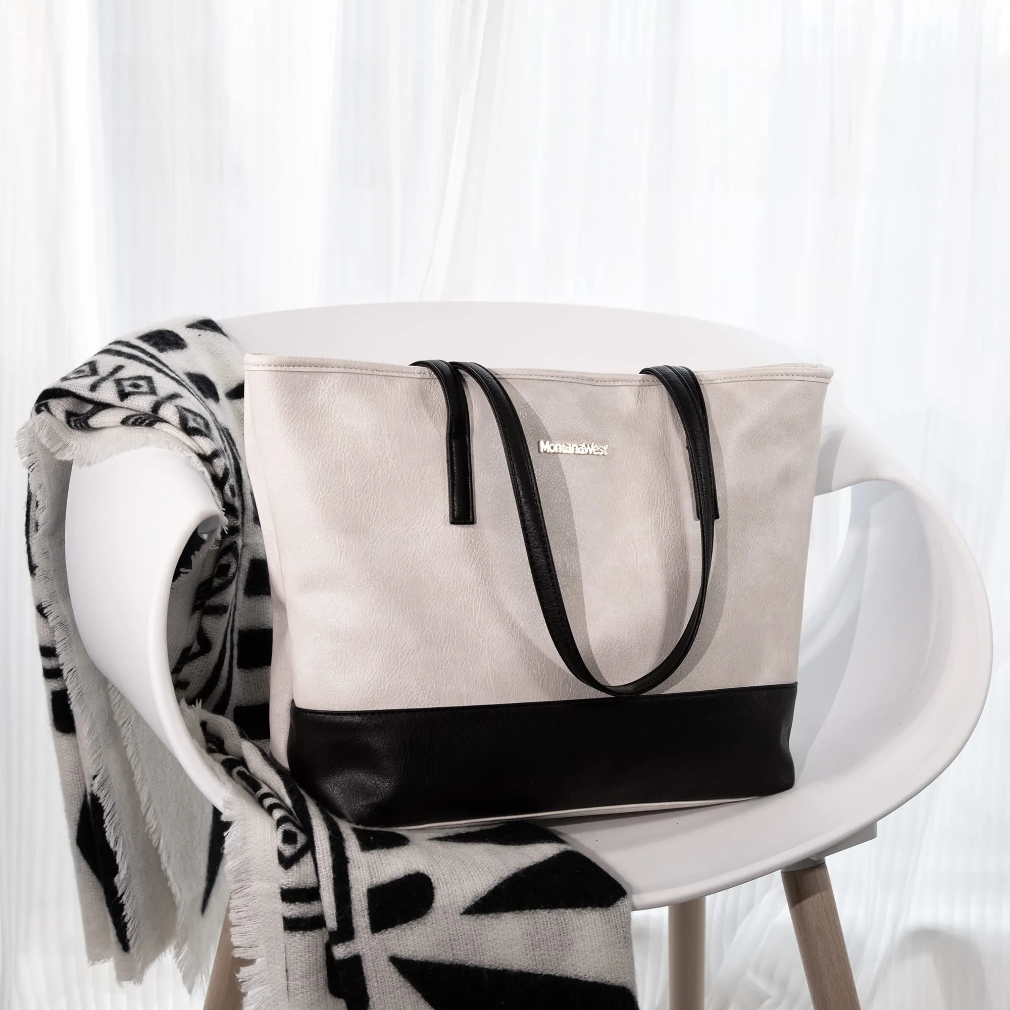 Montana West Tote Bags Vegan Leather Purses and Handbags for Women Top Handle Ladies Shoulder Bags