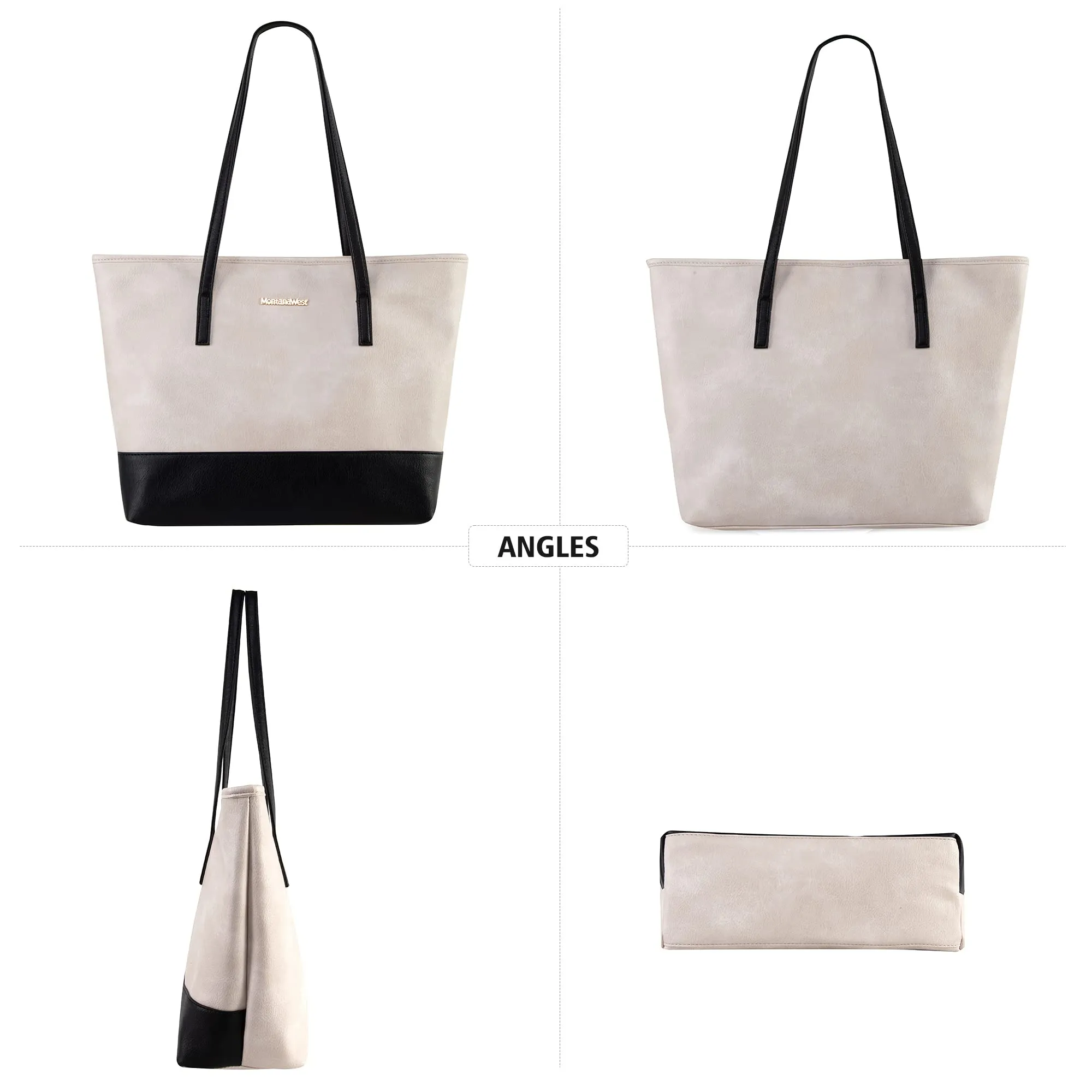 Montana West Tote Bags Vegan Leather Purses and Handbags for Women Top Handle Ladies Shoulder Bags