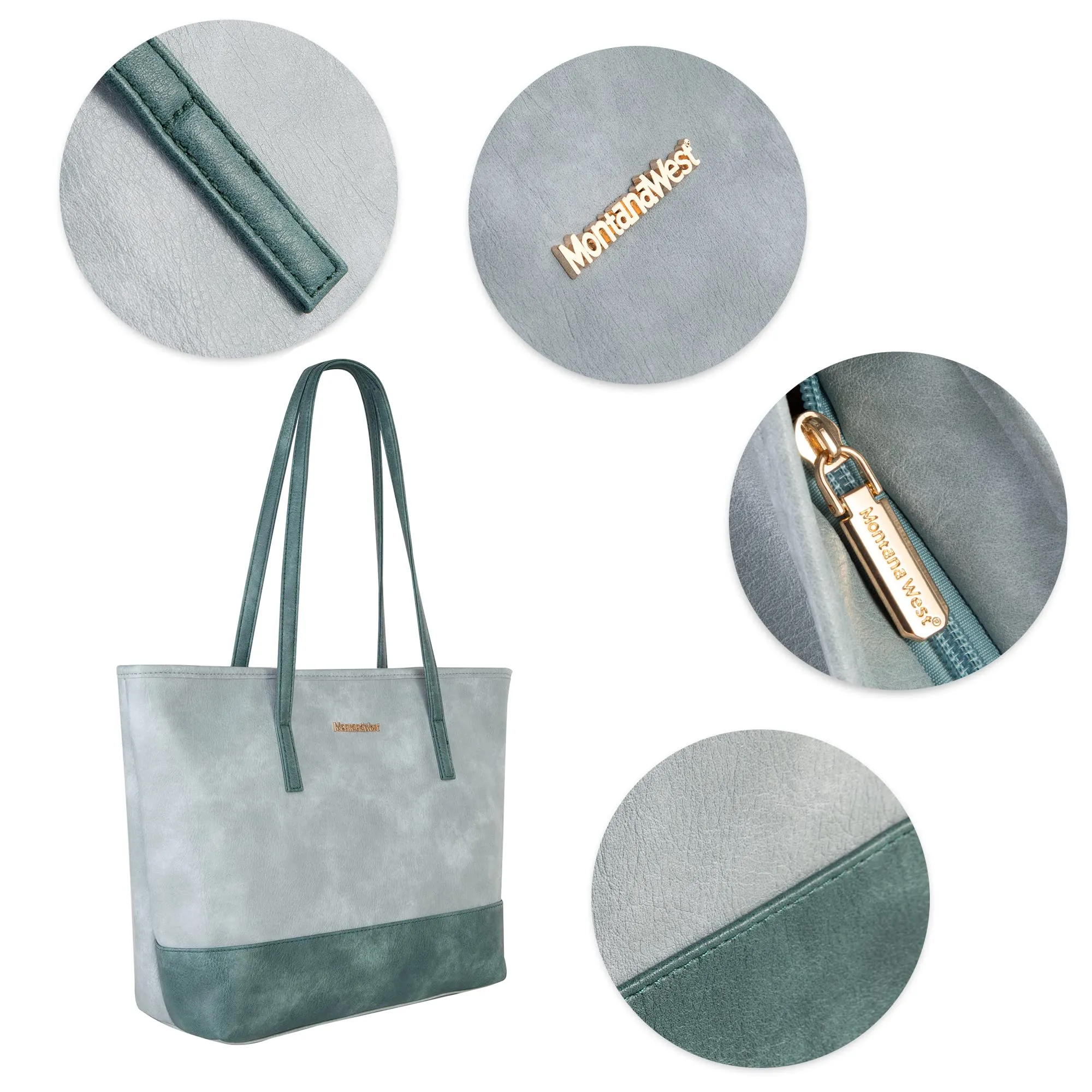 Montana West Tote Bags Vegan Leather Purses and Handbags for Women Top Handle Ladies Shoulder Bags