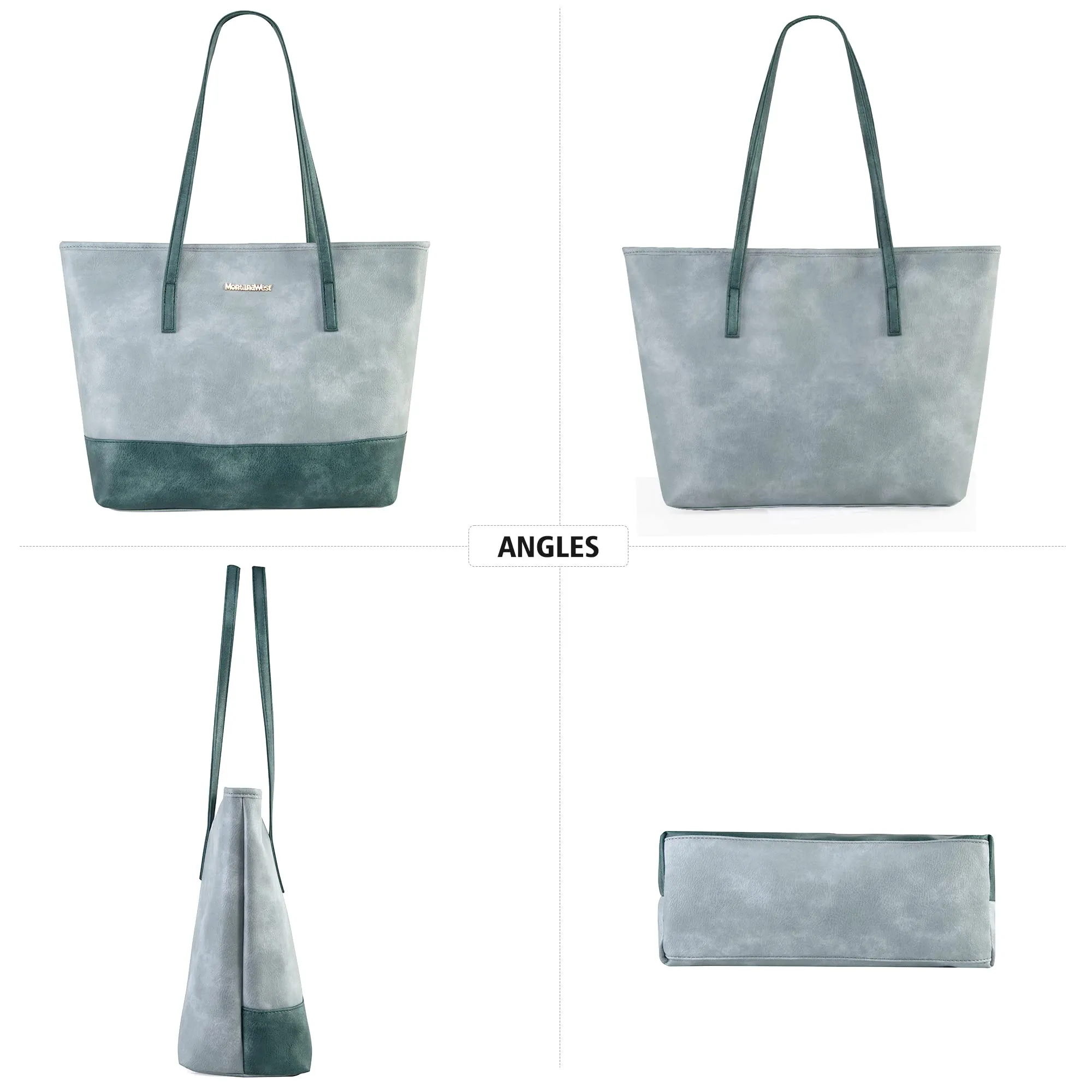 Montana West Tote Bags Vegan Leather Purses and Handbags for Women Top Handle Ladies Shoulder Bags