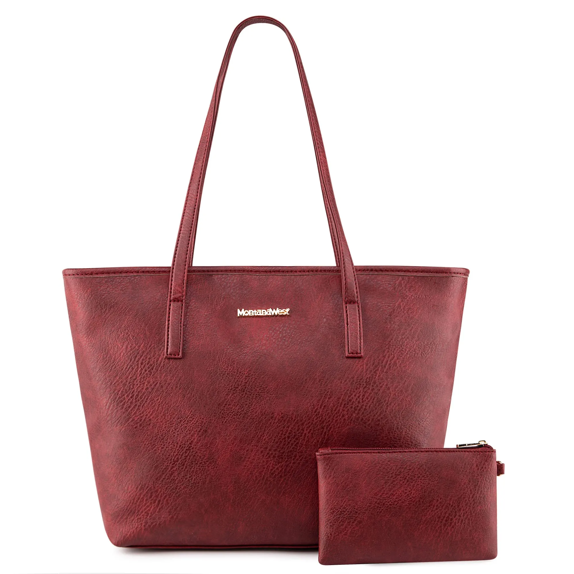 Montana West Tote Bags Vegan Leather Purses and Handbags for Women Top Handle Ladies Shoulder Bags