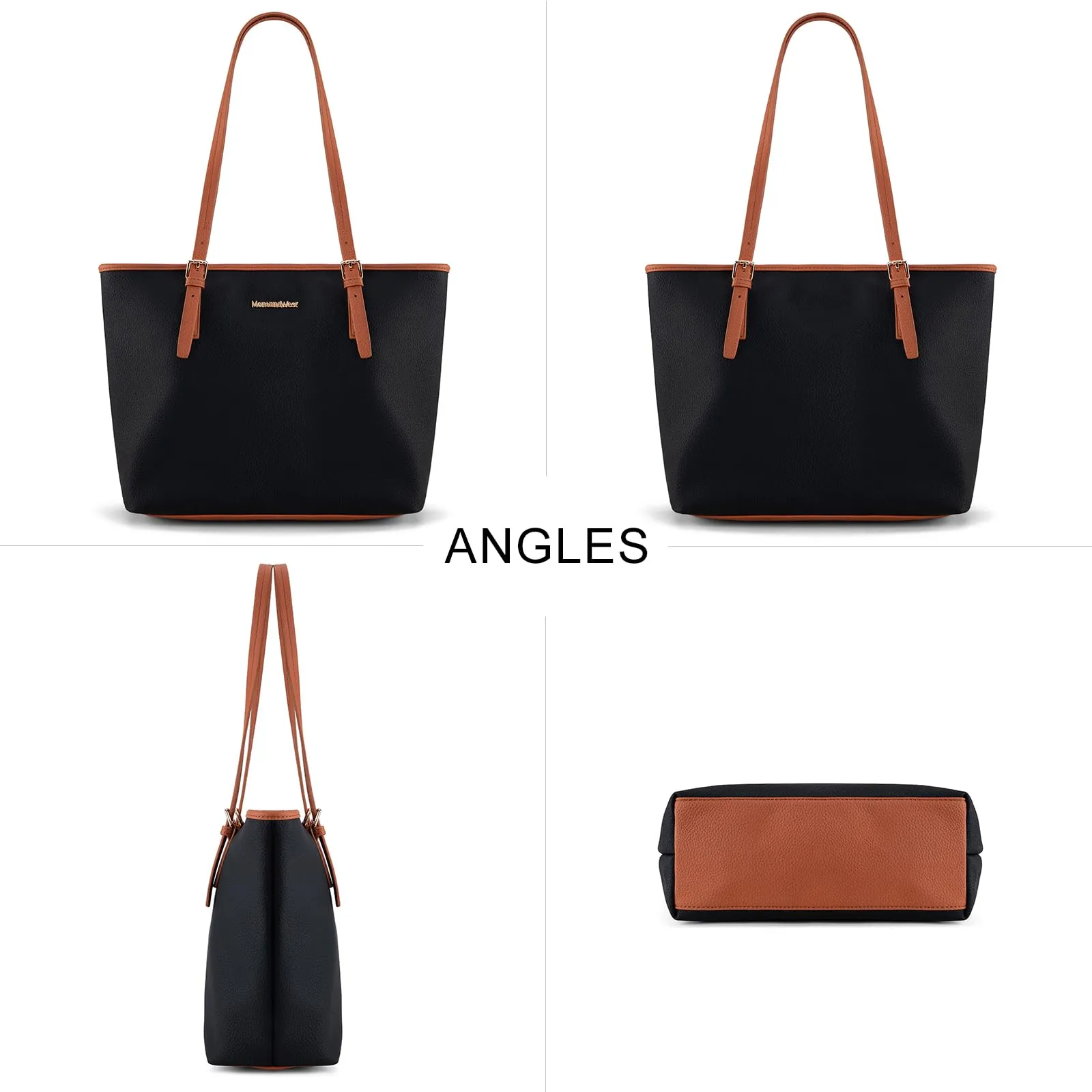 Montana West Tote Bags Vegan Leather Purses and Handbags for Women Top Handle Ladies Shoulder Bags