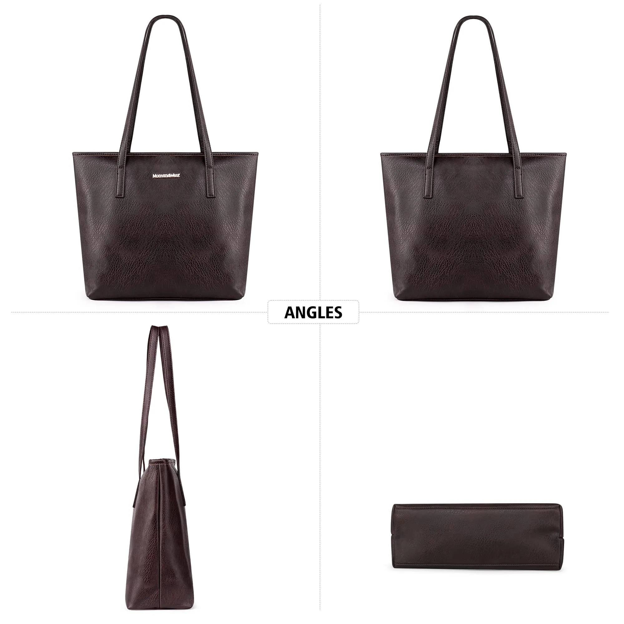 Montana West Tote Bags Vegan Leather Purses and Handbags for Women Top Handle Ladies Shoulder Bags