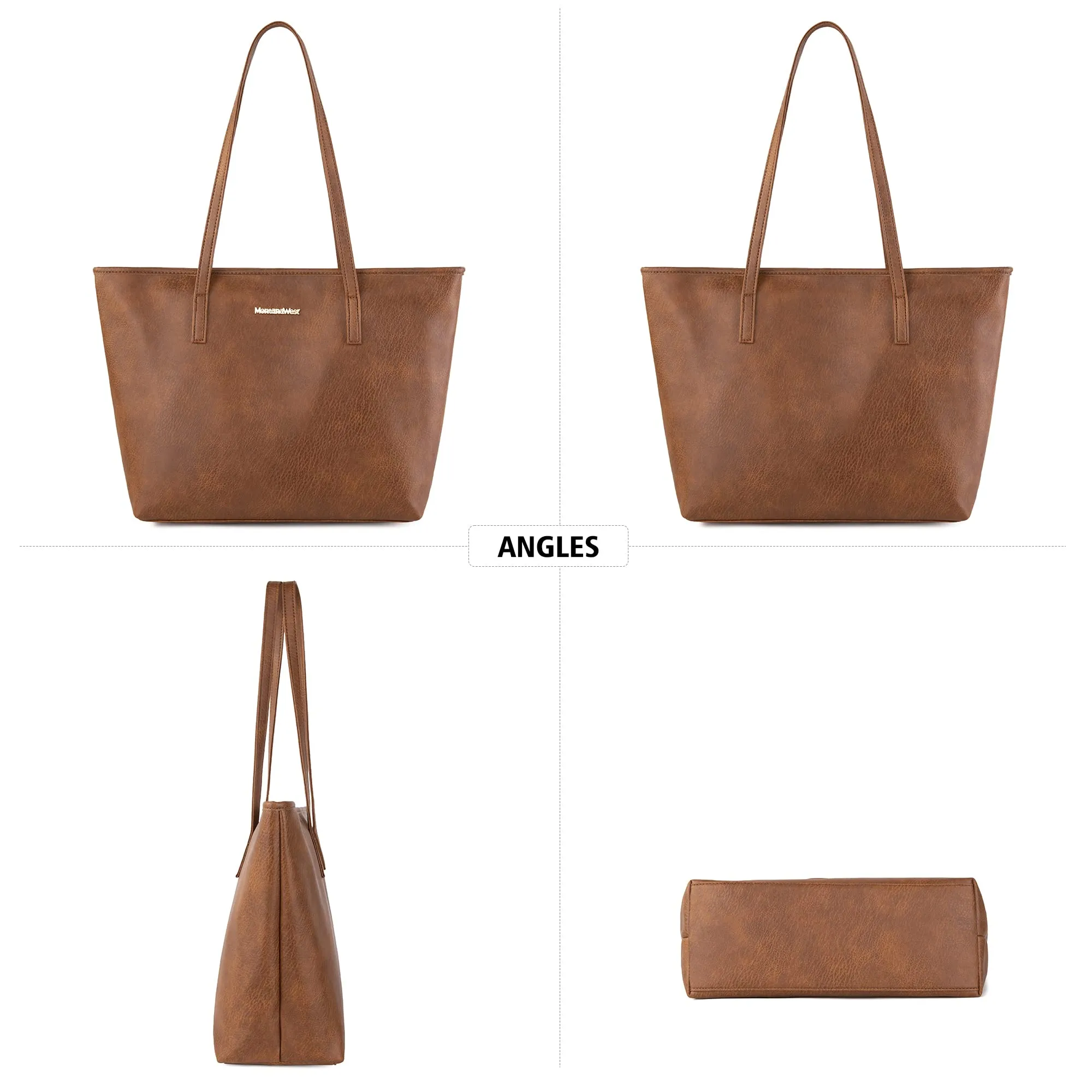 Montana West Tote Bags Vegan Leather Purses and Handbags for Women Top Handle Ladies Shoulder Bags