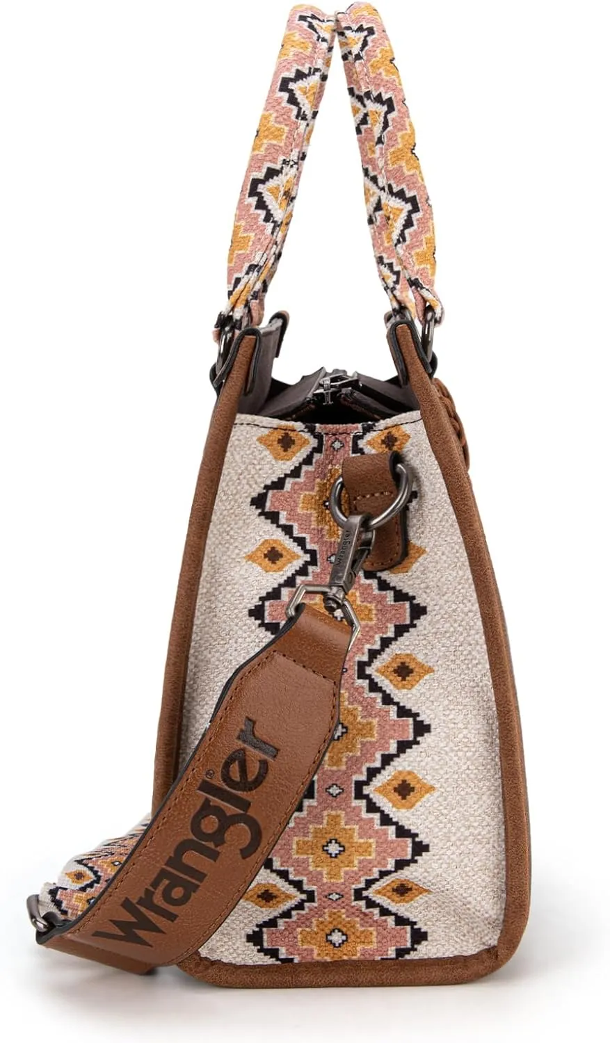 Montana West Wrangler Tote Bag for Women Western Retro Purse Top Handle Handbags with Aztec Strap