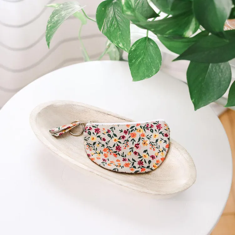 Moon Pouch Keychain- Marigold Tan