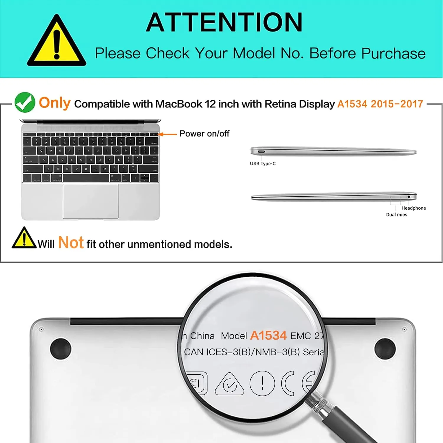 MOSISO Compatible with MacBook 12 inch Case with Retina Display (Model: A1534, Release 2017 2016 2015), Plastic Hard Shell Case & Keyboard Cover Skin, Crystal Clear
