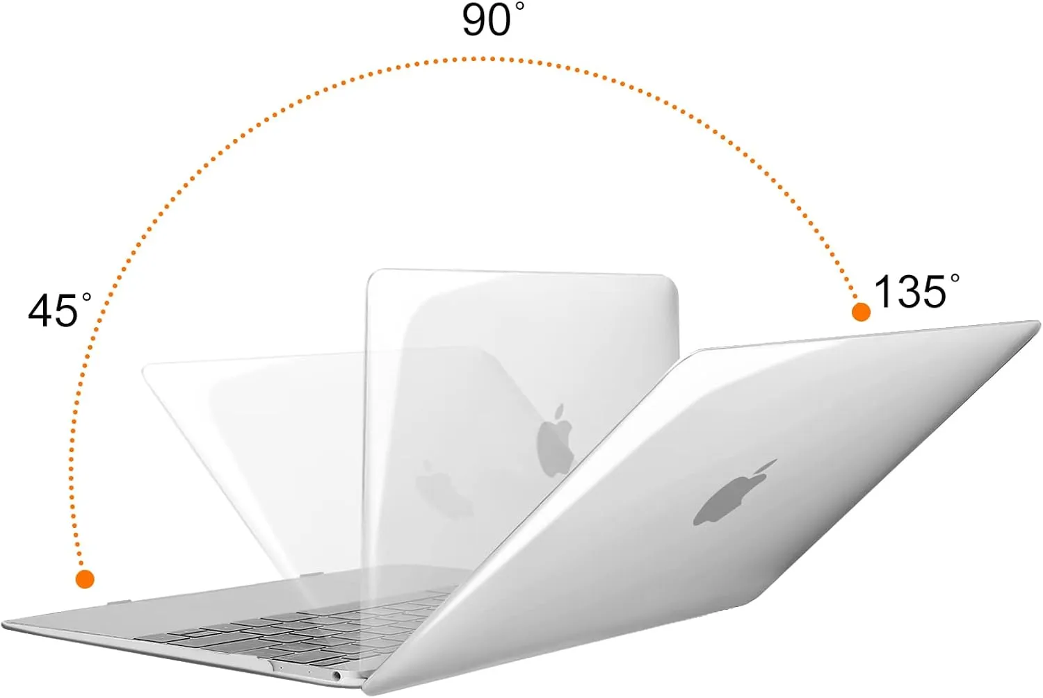 MOSISO Compatible with MacBook 12 inch Case with Retina Display (Model: A1534, Release 2017 2016 2015), Plastic Hard Shell Case & Keyboard Cover Skin, Crystal Clear